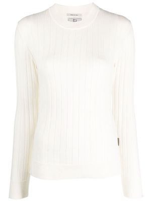 Woolrich ribbed-knit cotton jumper - White