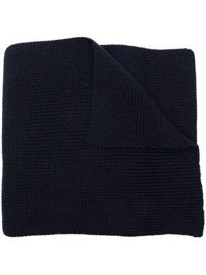 Woolrich ribbed-knit wool scarf - Blue