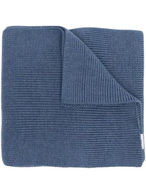 Woolrich ribbed knitted scarf - Blue