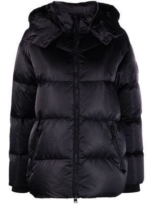 Woolrich satin-finish hooded puffer jacket - Black
