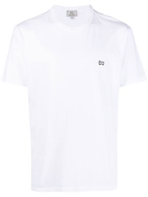Woolrich sheep-embroidered short-sleeve T-shirt - White