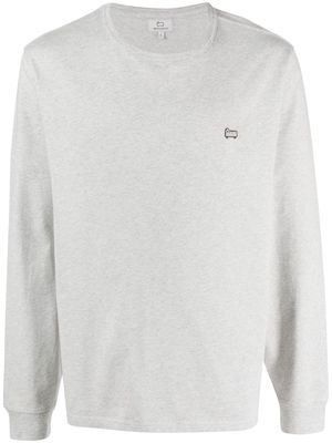 Woolrich Sheep logo-patch long-sleeve T-Shirt - Grey