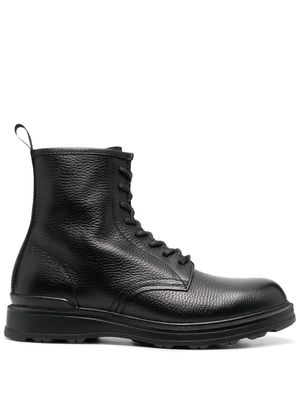 Woolrich side-zip leather boots - Black
