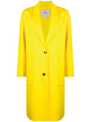 Woolrich single-breasted virgin wool coat - Yellow