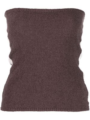 Woolrich strapless knitted top - 703 BROWN
