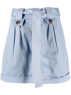 Woolrich tied-waist cotton shorts - Blue