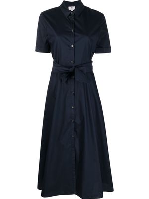 Woolrich tied-waist poplin shirt dress - Black