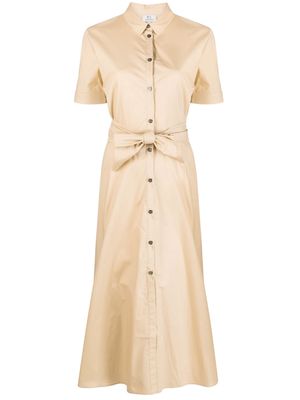 Woolrich tied-waist poplin shirt dress - Brown
