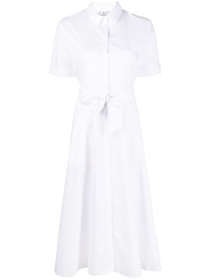 Woolrich tied-waist poplin shirt dress - White