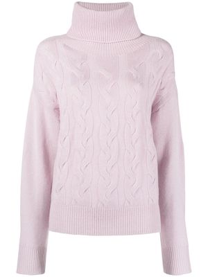 Woolrich turtleneck cable-knit jumper - Pink