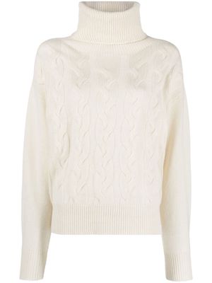 Woolrich turtleneck cable-knit jumper - White