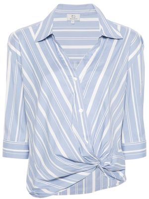 Woolrich twist-detail striped shirt - Blue