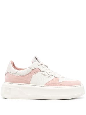 Woolrich two-tone leather sneakers - Pink