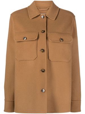 Woolrich virgin-wool shirt jacket - Brown