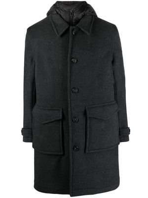 Woolrich wool-blend button-up coat - Grey