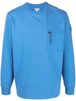 Woolrich zip-pocket crew-neck sweatshirt - Blue
