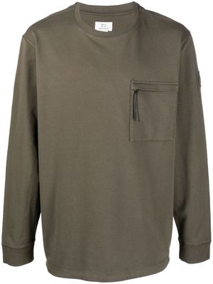 Woolrich zip-pocket crew-neck sweatshirt - Green