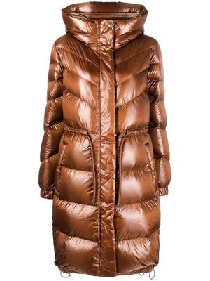 Woolrich zip-up hooded padded coat - Brown