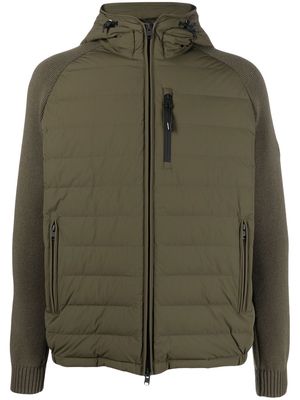 Woolrich zipped-up padded hooded jacket - Green