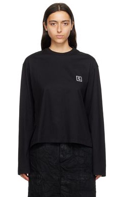Wooyoungmi Black Embroidered Long-Sleeve T-Shirt