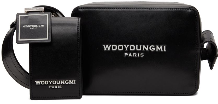 Wooyoungmi Black Square Mini Messenger Bag
