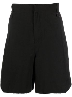 Wooyoungmi cotton-hemp blend bermuda shorts - Black