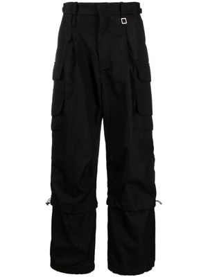 Wooyoungmi Double Pocket technical cargo trousers - Black