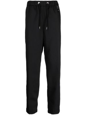 Wooyoungmi drawstring tapered-leg trousers - Black