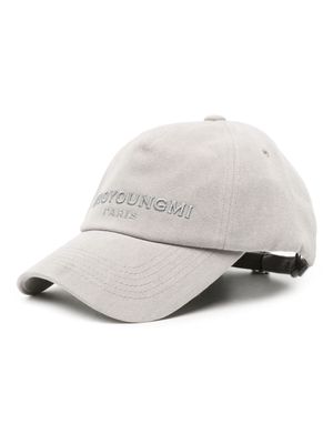 Wooyoungmi logo-embroidered cotton baseball cap - Grey