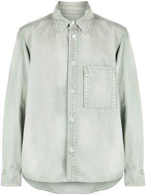 Wooyoungmi logo-embroidered cotton shirt - Green