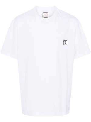 Wooyoungmi logo-embroidered cotton T-shirt - White