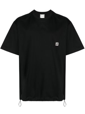 Wooyoungmi logo-plaque cotton T-shirt - Black