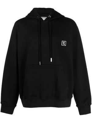 Wooyoungmi logo-print cotton hoodie - Black