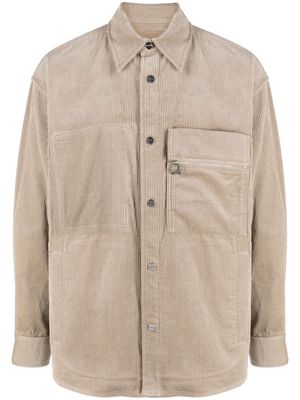 Wooyoungmi long-sleeve corduroy cotton shirt - Brown