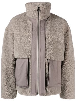 Wooyoungmi panelled fleece jacket - Grey