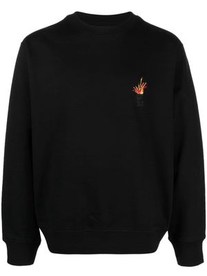 Wooyoungmi volcano-print cotton sweatshirt - Black