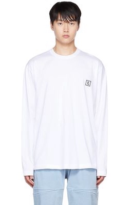 Wooyoungmi White Embroidered Long-Sleeve T-Shirt