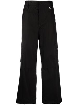 Wooyoungmi wide-leg cotton trousers - Black