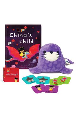 Worldwide Buddies China's Child Book, Spotted Seal Plush Toy & Memory Card Game Set in Brown 