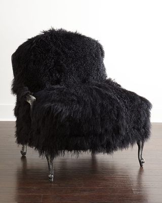 Worthen Noir Sheepskin Chair