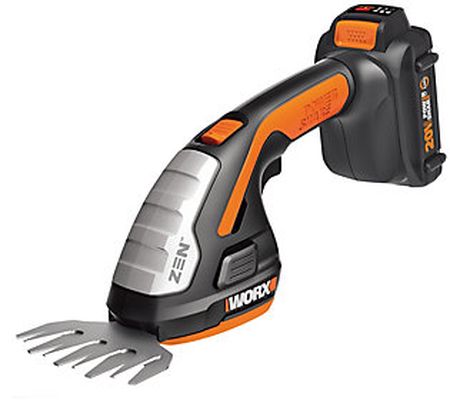 Worx 20V Cordless 4" Shear and 8" Shrubber with Battery