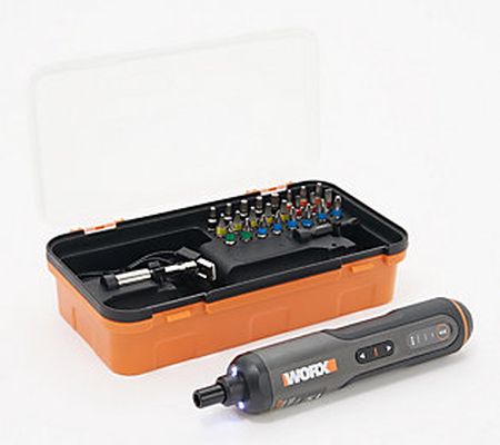 WORX 4V Lithium Screwdriver with 26 Piece Accessory Kit
