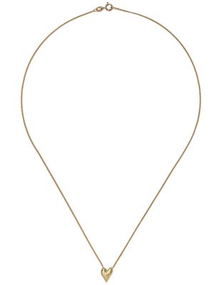 Wouters & Hendrix Gold 18kt gold chiseled heart pendant necklace - YELLOW GOLD
