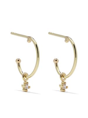 Wouters & Hendrix Gold 18kt gold diamond hoop earrings - YELLOW GOLD