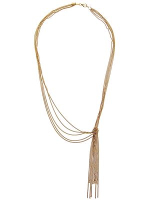 Wouters & Hendrix Gold 'Knot' tassle necklace - Metallic