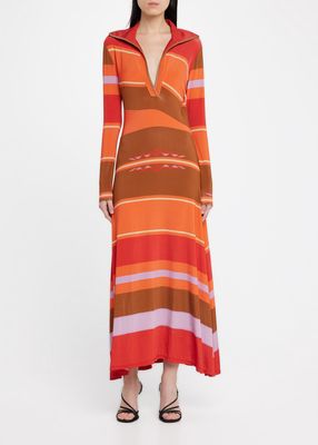 Woven Poetry Printed Ankle Dress