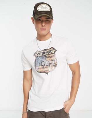 Wrangler americana T-shirt in white