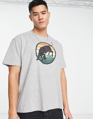 Wrangler printed t-shirt in gray