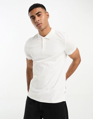 Wrangler solid polo shirt in white