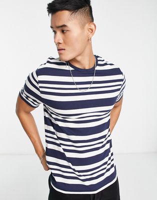 Wrangler stripe t-shirt in navy